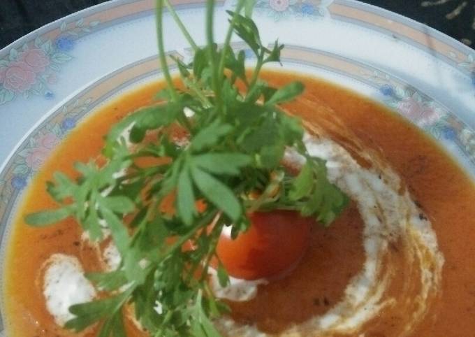 Step-by-Step Guide to Make Ultimate #soup in plate#carrot &amp;tomato soup#post 18th