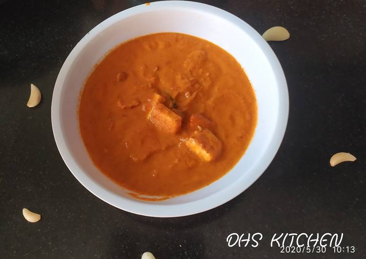 Step-by-Step Guide to Prepare Homemade Paneer butter masala