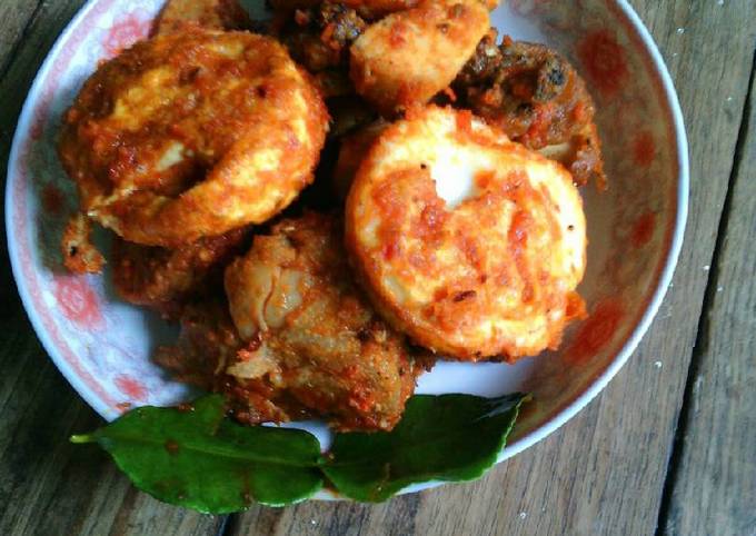 Resep Ayam Dan Telur Bumbu Merah Menu Daur Ulang Oleh Erni