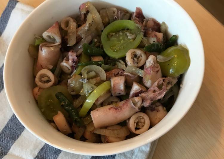 Resep Cumi Asin Cabai Hijau, Bikin Ngiler