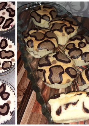 A picture of Leopard Shiffon Cupcakes.