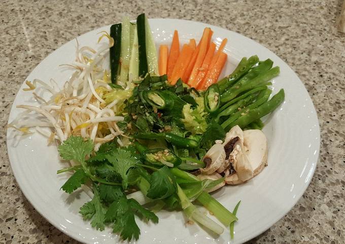 Salad with vietnamese dressing