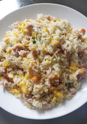 A picture of Luncheon Meat Fried Rice.