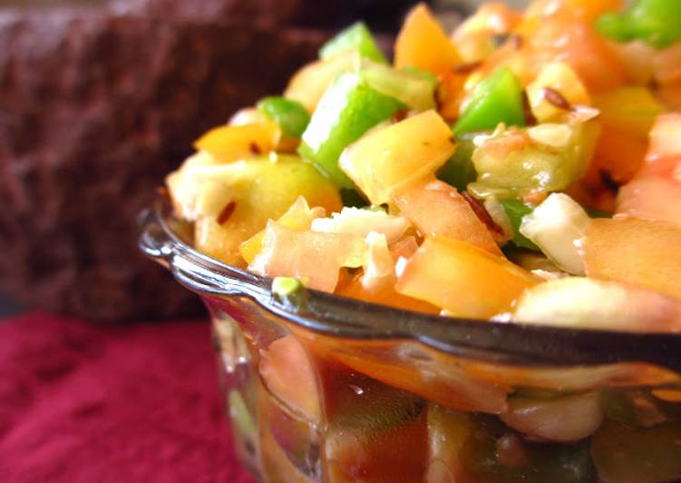 Capsicum and Green Tomato Salad