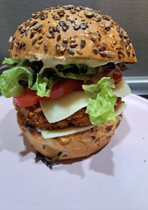 Une photo de Burger boeuf pané