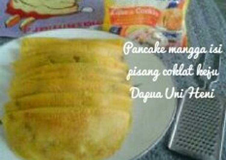 Pancake mangga isi pisang coklat keju