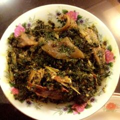 A picture of EdikaIkong (vegetable soup).