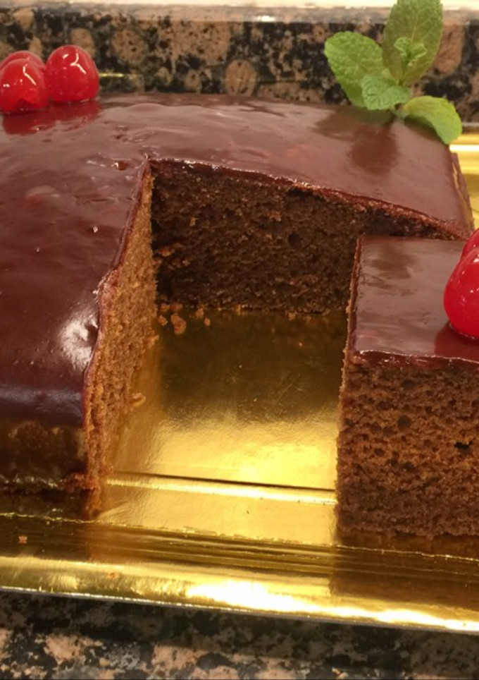 Una foto de Bizcocho de chocolate y queso Mascarpone