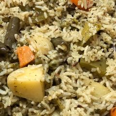 A picture of Coriander mint pulav.