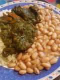 Frejoles con seco de carne