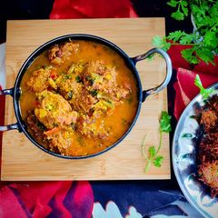 A picture of Bottle Gourd Fritters Curry.