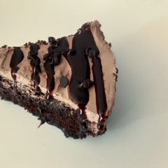 A picture of Chocolate poke cake.