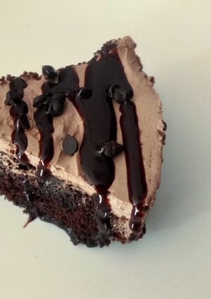 A picture of Chocolate poke cake.