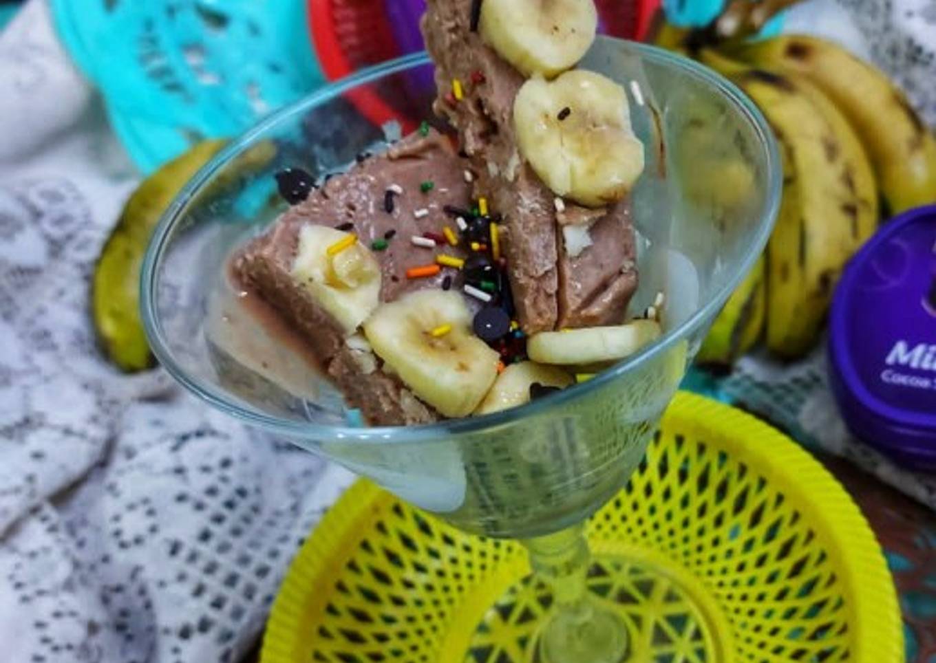 Choco banana ice cream