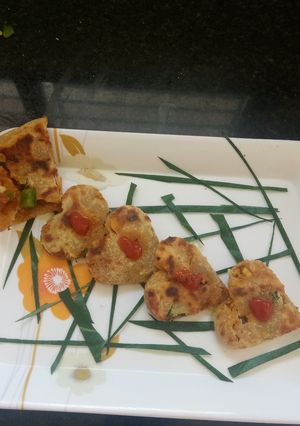 A picture of Pav bhaji paratha.