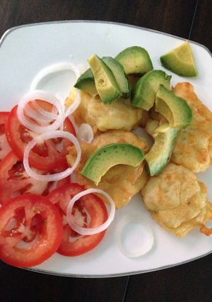 Una foto de Tortitas de papa y queso