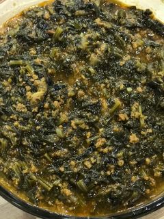 صورة لوصفة السبانخ باللحم المفروم 🍃🥩