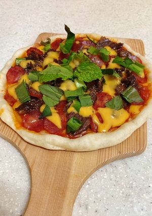 Hình của món Pizza chảo.