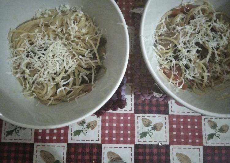 urutan Menyiapkan Spaghetti With Spinach yang Lezat