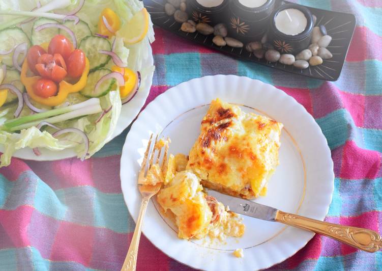 Layered potato bake