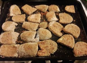 Una foto de Milanesas de berenjena para comer en el momento o congelar