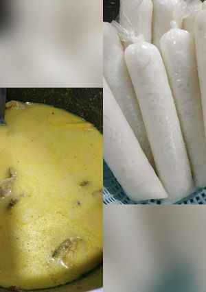 Foto resep Opor ayam kampung + lontong darurat