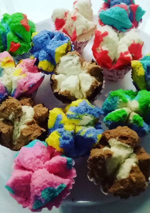 Foto resep Bolu Kukus Warna Warni