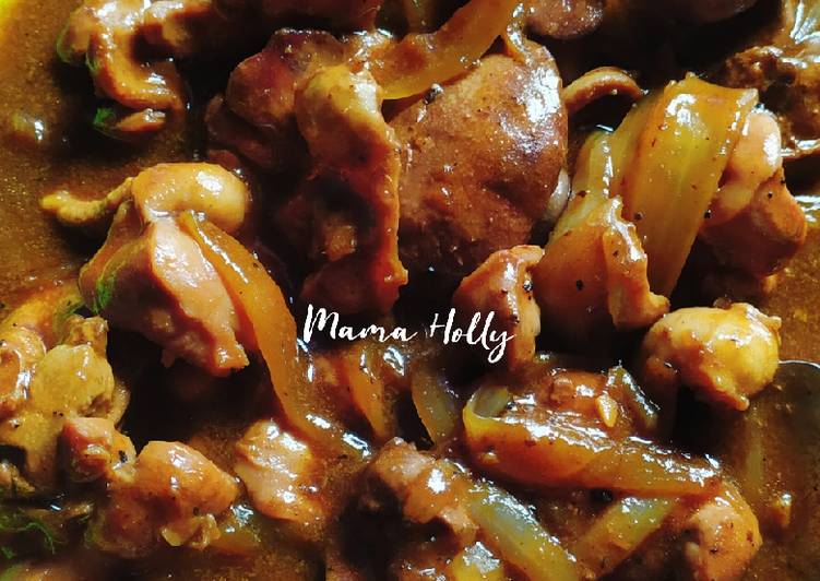 Resep Ati ampela (lada hitam) simple yang Enak