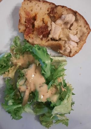 Une photo de Cake poulet chorizo