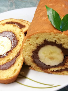 Banános nutellás tekercs 🍌 recept fotója