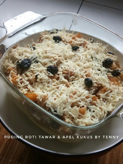 Foto resep Puding roti tawar & apel kukus
