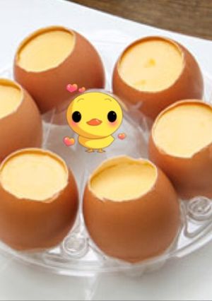 Hình của món Bánh flan quả trứng xinh xinh.