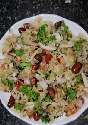 A picture of Dadpe Pohe for Breakfast or Snack in 15 mins !!.