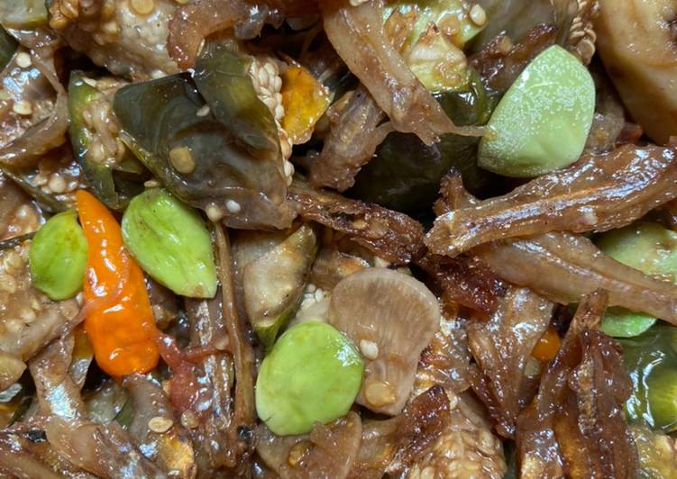 Tumis Terong Bulat dan Teri