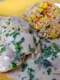 Pollo al champiñón con arroz integral 🍄🍗