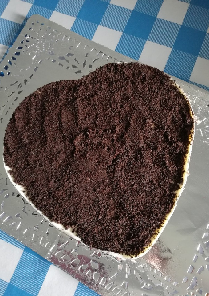 Una foto de Tarta corazón de Oreo fácil