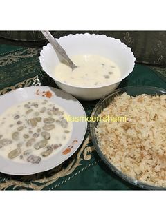 صورة لوصفة فول اخضر باللبن واللحمة