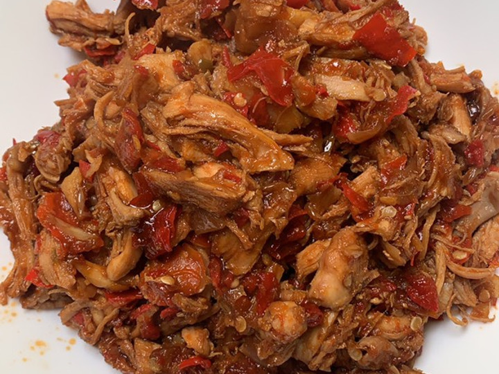 Resep Ayam Suwir Pedas Manis Anti Gagal