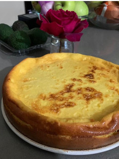 Una foto de Tarta de queso con aroma a mandarina