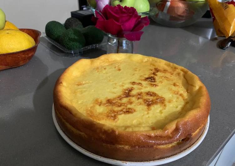 Tarta de queso con aroma a mandarina