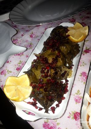 عکسی از دستور دلمه برگ مو