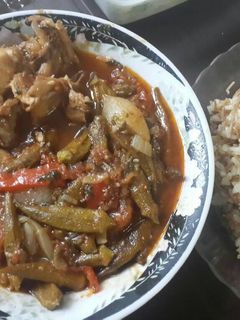 صورة لوصفة بامة بدجاج ورز