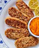 Tempeh 🇮🇩 al ajillo 🫛 Fermentado natural de soja al ajo 🫘 🧄