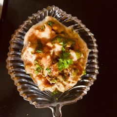 A picture of Dahi Vada.