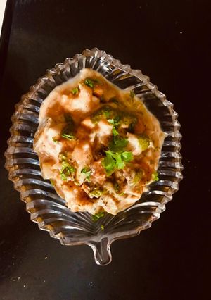 A picture of Dahi Vada.