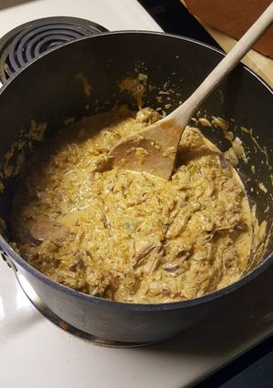 A picture of Mom's Szkeley Goulash.