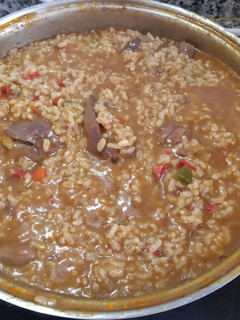 Una foto de Arroz Caldoso con higaditos de pollo