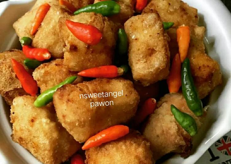 Tahu goreng crispy kriuk renyah enak maknyus simple