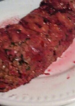 Una foto de Pan de carne con remolacha rallada