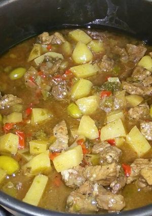 Una foto de Lomo de cerdo con papas al horno